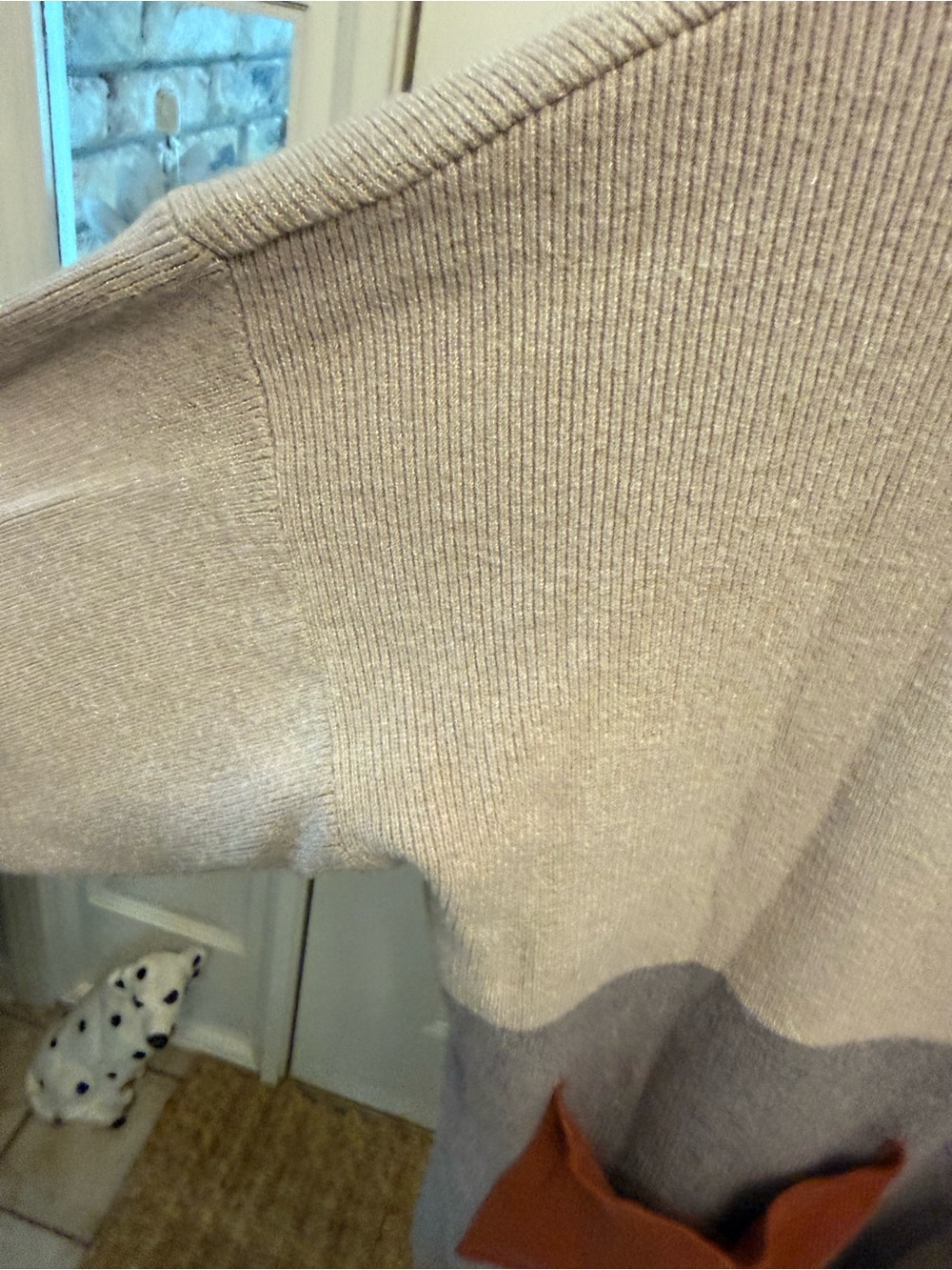 Aaeda Colorblock Soft Button Down Grandpa Knit Cardigan LS L - Picture 5 of 11